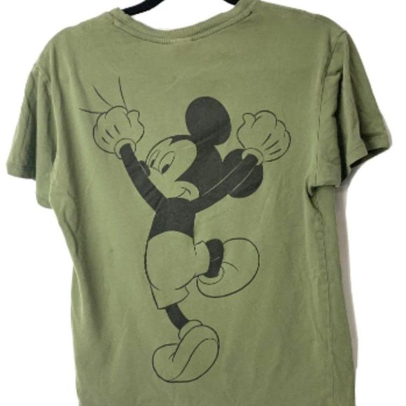 Mickey Mouse  T-Shirt -Youth Green/Black Short Sleeve  Size XS - Picture 2 of 4